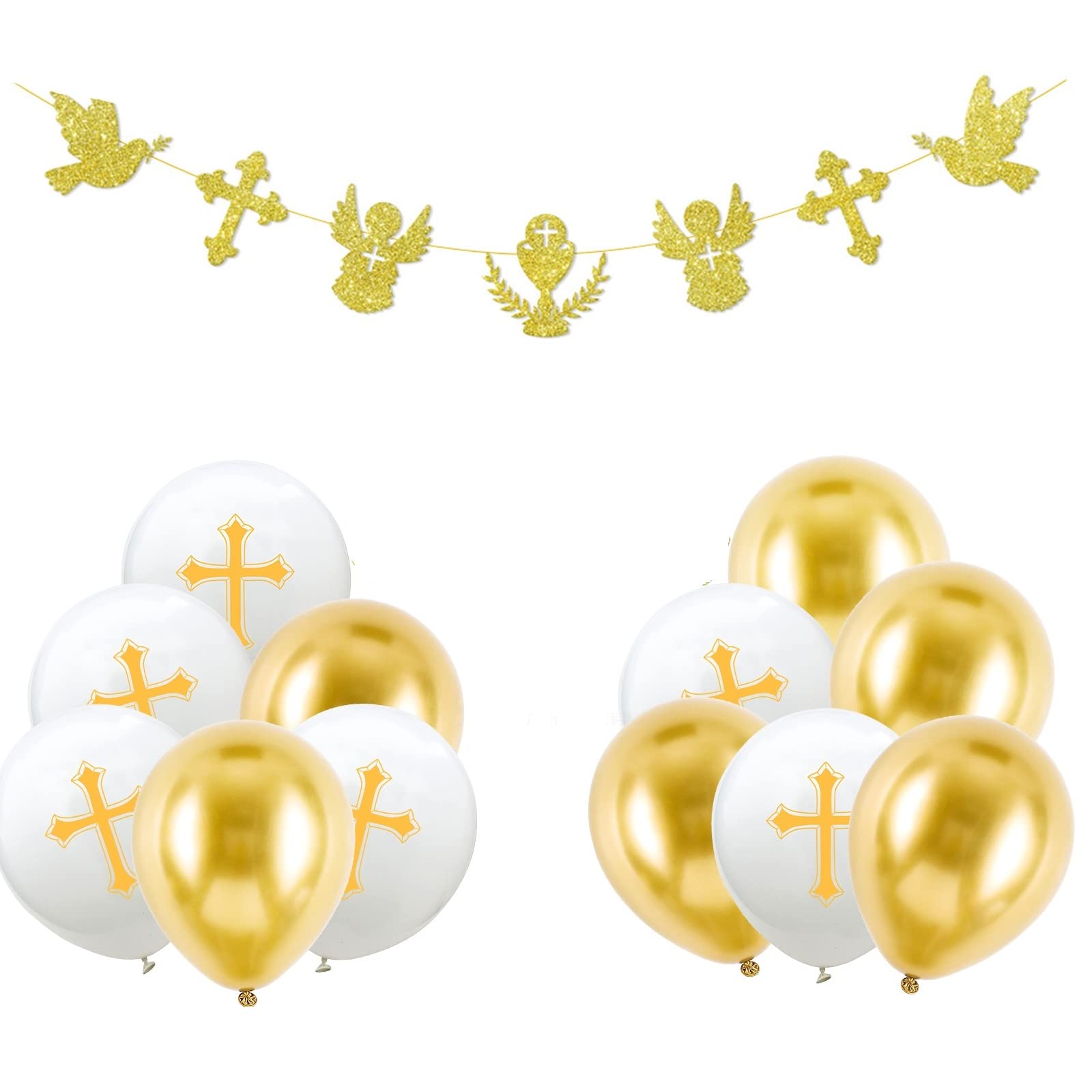 Salbeigrüne Ballons Girlande Bogen Set mit 'God Bless' Hintergrund Tischdecke Kl