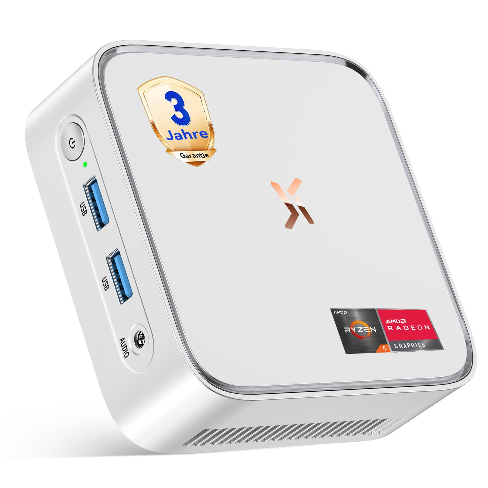 Huidun H80 Mini PC АMD Ryzen 5 (Besser als 4300U/i3-10110U) W11-Pro 16GB RAM 512GB SSD, 4K@60Hz UHD Mini Computer mit WiFi/Bluetooth/USB3.2/Gigabit Ethernet für Büro, Heimkino, Schule