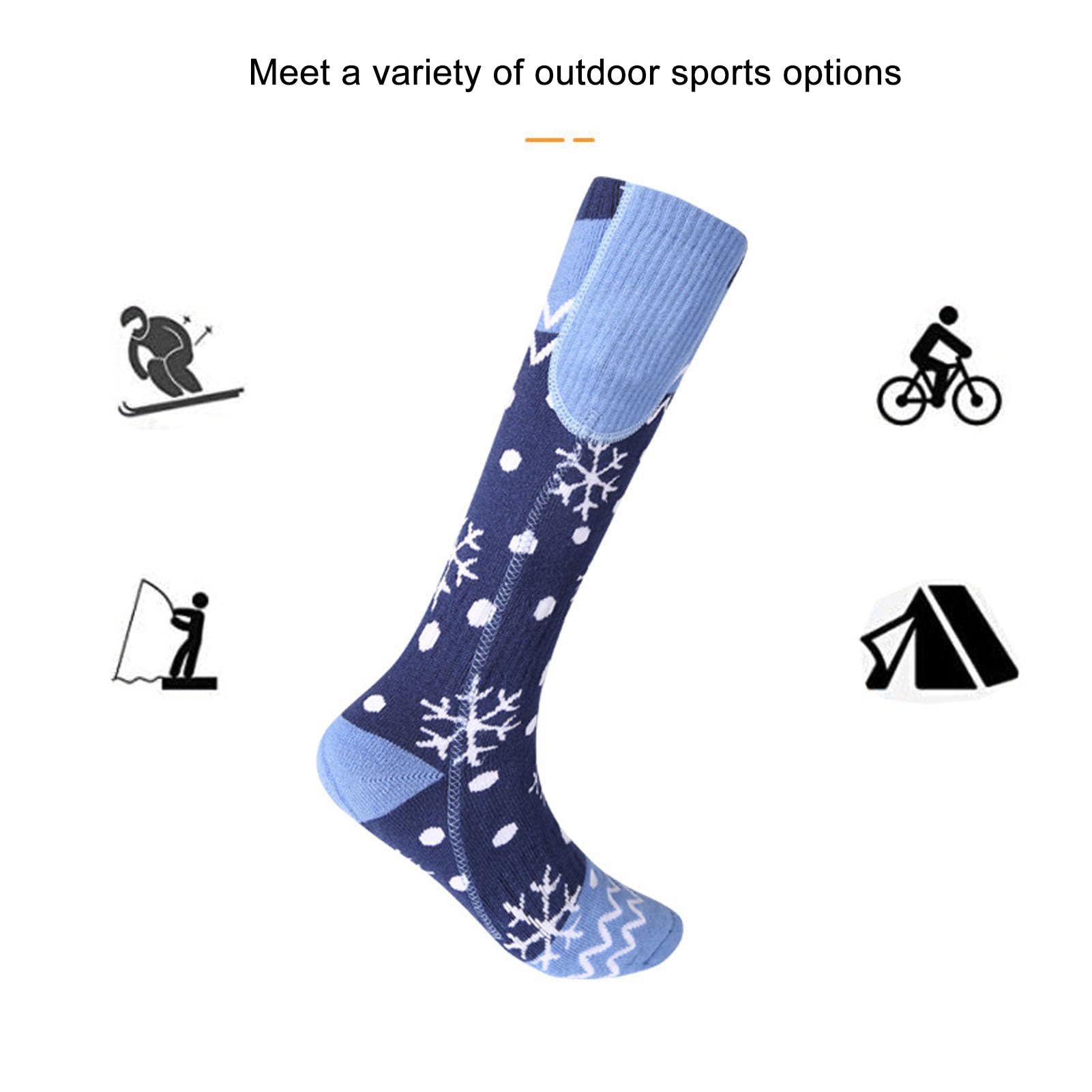 ETAINGYEUN Heated Socks Intelligent Fast Heating Socks for Outdoor Activities Blue