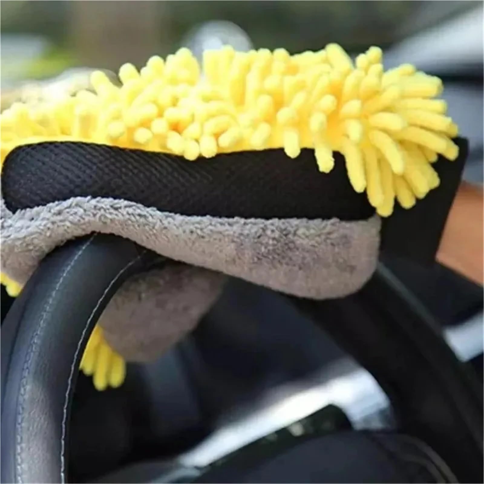 Guante para Lavar El Coche Guantes For Lavado De Coches, Manopla Limpieza Microfibra Resistente Al Agua, Cepillo For Detalles, Guante Doble Cara For El Cuidado del Coche, 1/5 Uds