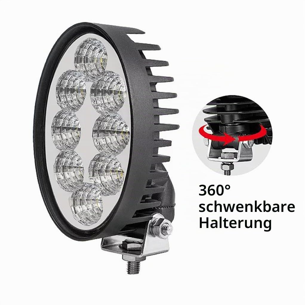 ooma Arbeitsscheinwerfer Ovale LED 40W 12V 24V Kompatibel mit John Deere Traktor Zusatzscheinwerfer für Trecker Bagger SUV UTV ATV