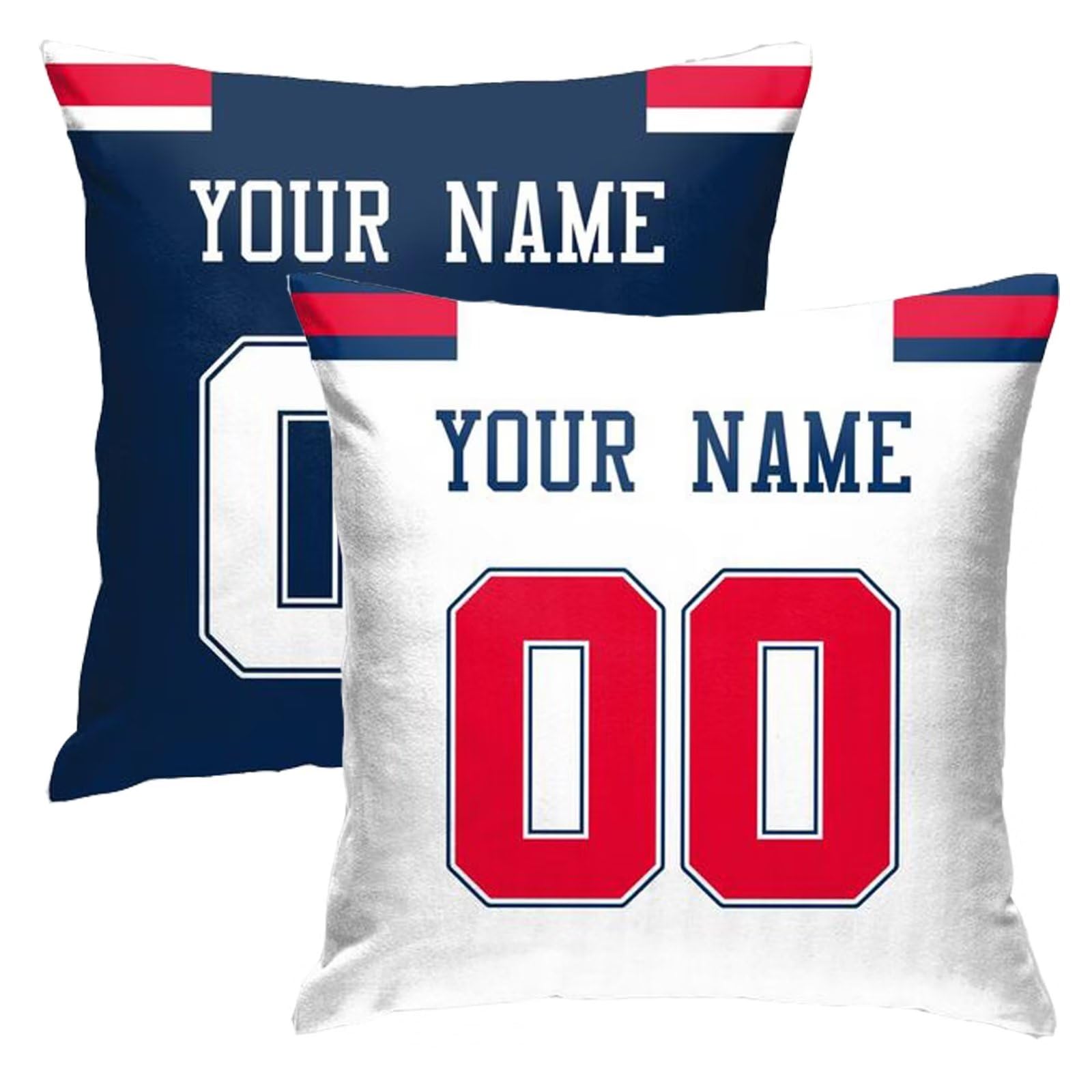 Slaccvd Custom City Throw Basketball Pillow Cases(2Packs) Personalized Design Any Name and Number 18