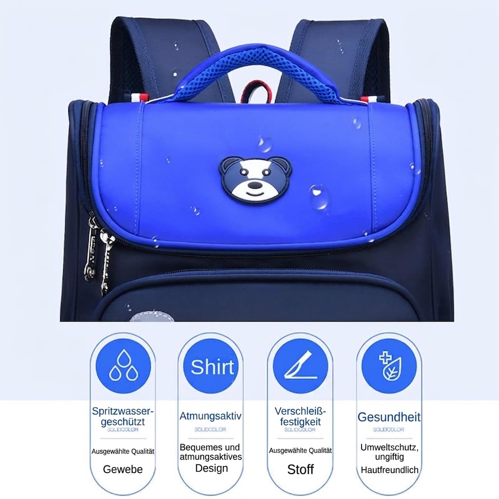 Generisch Premium Kinder Rucksack mit Stift-Etui, Blau