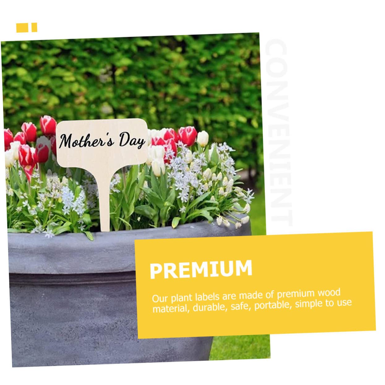 BESTonZON 5 Sätze Pflanzenschilder Gartenmarkierungen Zur Pflanzenklassifikation Leichte Und Garten Dekorationen Mit Spitzem Design Für Einfache Verwendung Im Freien 20 Stück * 5