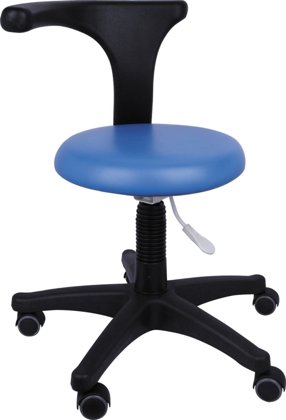 NSKIDental Medical Office Assistant's Stools Adjustable Mobile Chair PU Leather Blue