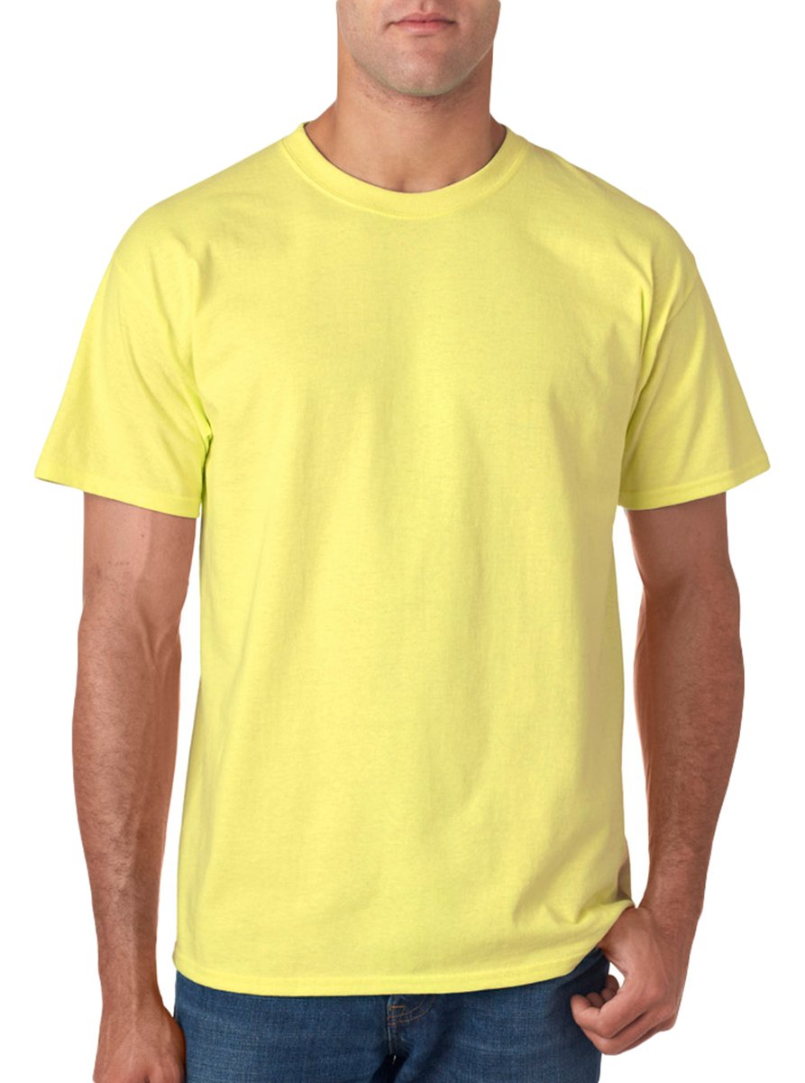 Gildan Men's Cornsilk Ultra Cotton Short Sleeve T-Shirt (Xl) (Cornsilk)