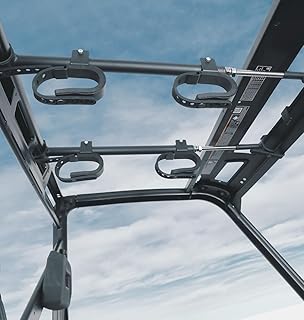 KEMIMOTO UTV Overhead Tool Holder Rack, Hunting Tool Holder Rack Roof Mounted Tool and Bow Rack for 23 in