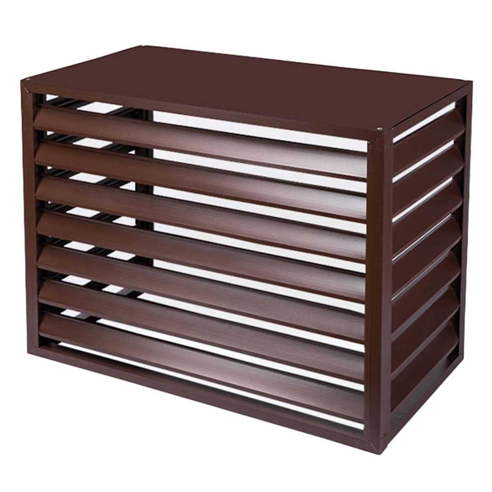 QYMYOZ Outdoor AC Unit Privacy Cover Aluminum Fence Screen for Air Conditioner Protective Metal Cover for AC Condenser & Heat Pumps Durable Grilles for Outdoor Units
