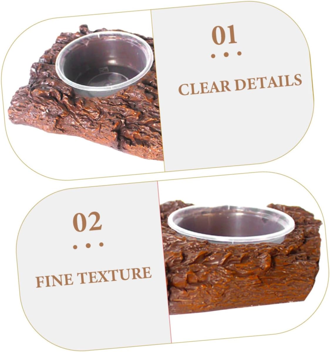 Reptile Water Bowl Reptile Feeding Bowl,Reptile Feeding Bowl Household Food Feeder Terrarium Feeding Bowl Reptile Food Bowl Terrarium Bowls Terrarium Food Holder