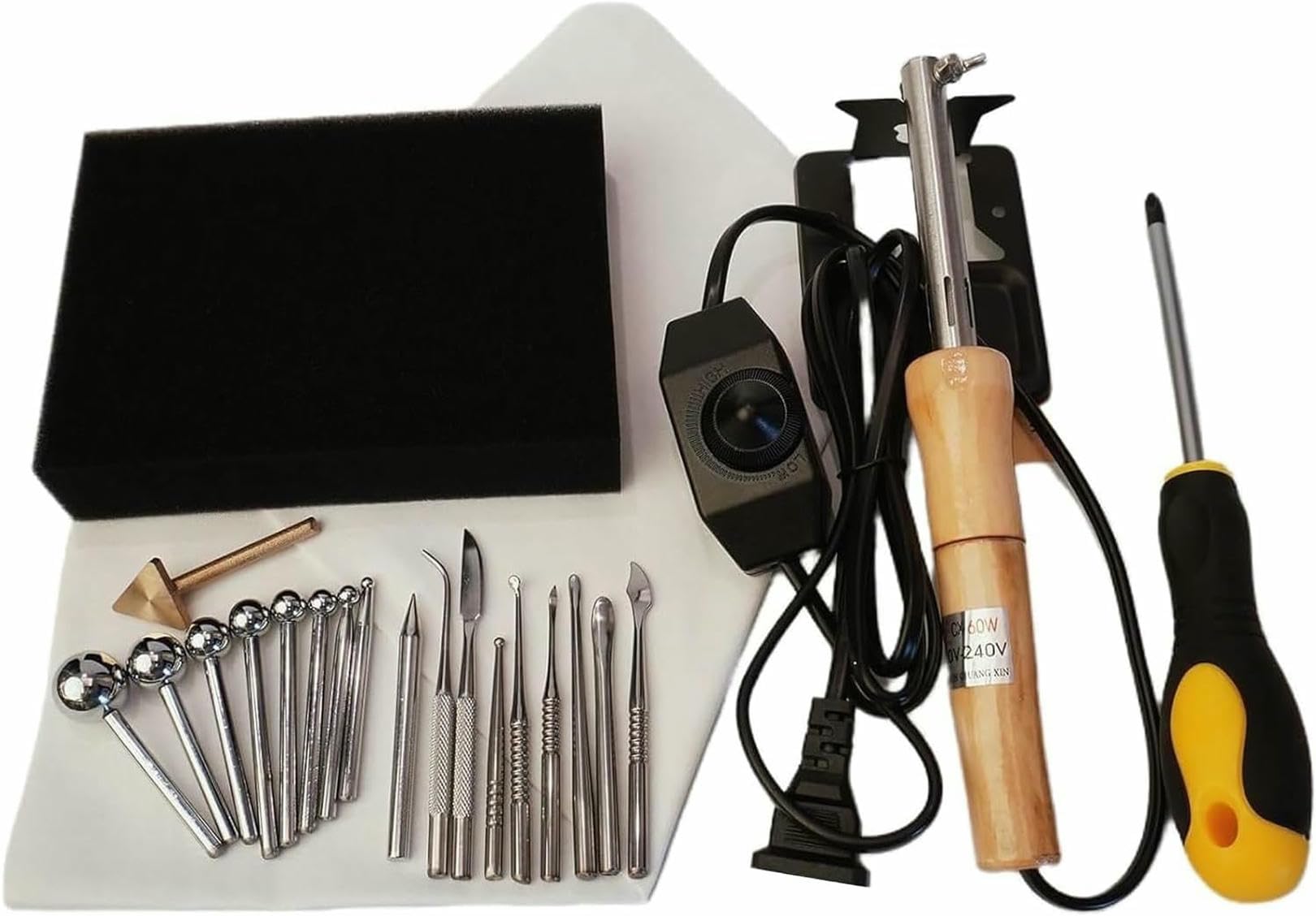 Strumento per Realizzare Fiori in Tessuto, Set per Realizzare Fiori in Tessuto, Kit di Strumenti per Realizzare Fiori Finti in Ottone, Set di Strumenti per Realizzare Fiori in Tessuto