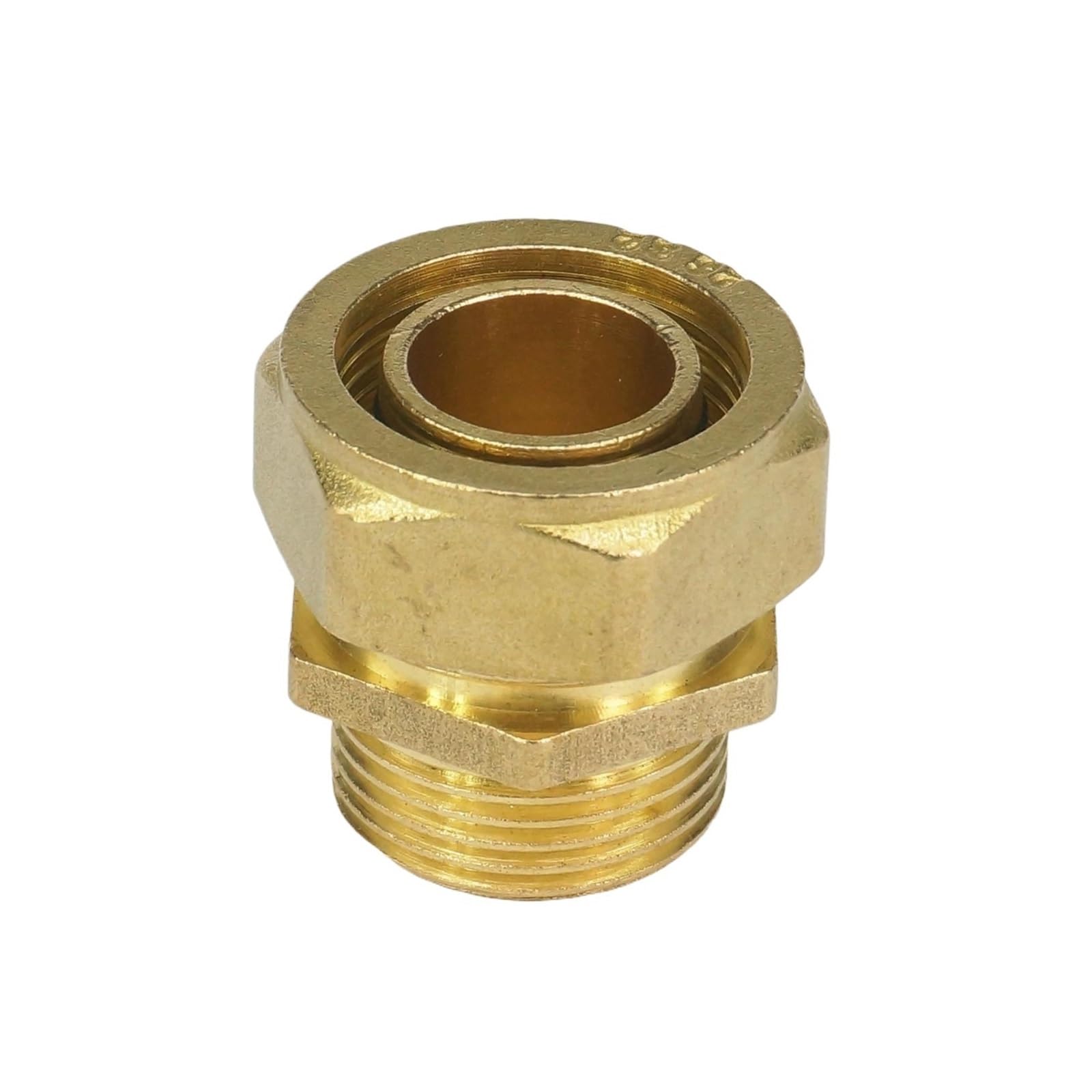 IDGTTLDF 26x32mm IDxOD x 1" BSP Male PEX-AL-PEX Tube Straight Brass Compression Pipe Fitting Connector IDGTTLDF