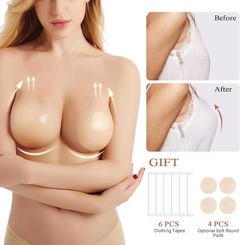 Miniatura 5 de Sticky Bra Push Up 2 Pairs, Nipple Covers for Women Silicone Adhesive Bra Pasties