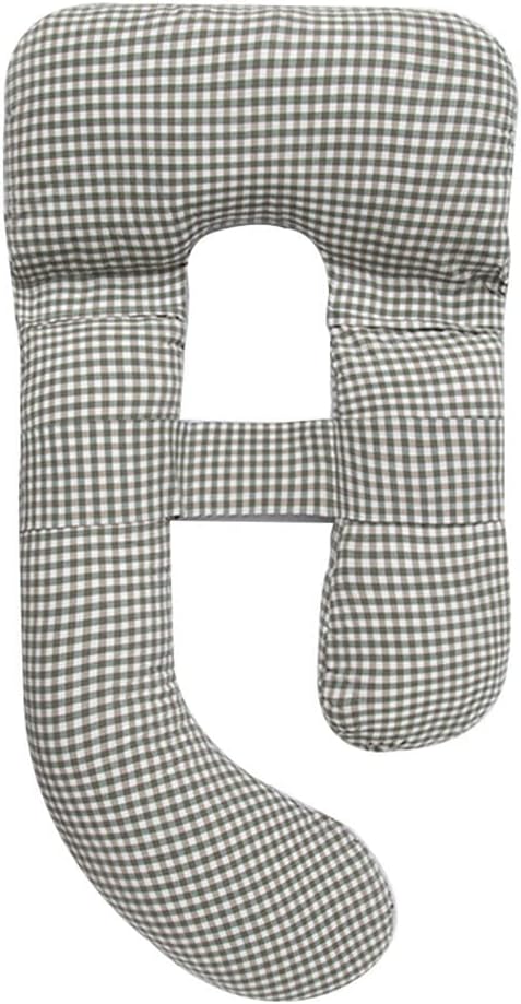 Pregnancy Pillow Cotton Plaid U-Shaped Maternity Pillow. Side Sleeper Body Pillow Nursing Pillow Cuddle Pillow. with Removable Pillowcase for Easy Cleaning (Color : A4, Size : 170x80cm)