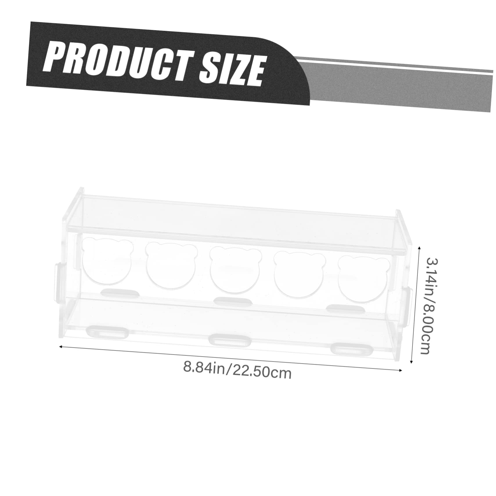 CIYODO Chicken Acrylic Feeding Box Transparent Pet Food Container for Hamsters Canary and Easy to Clean Durable Design Quick Installation