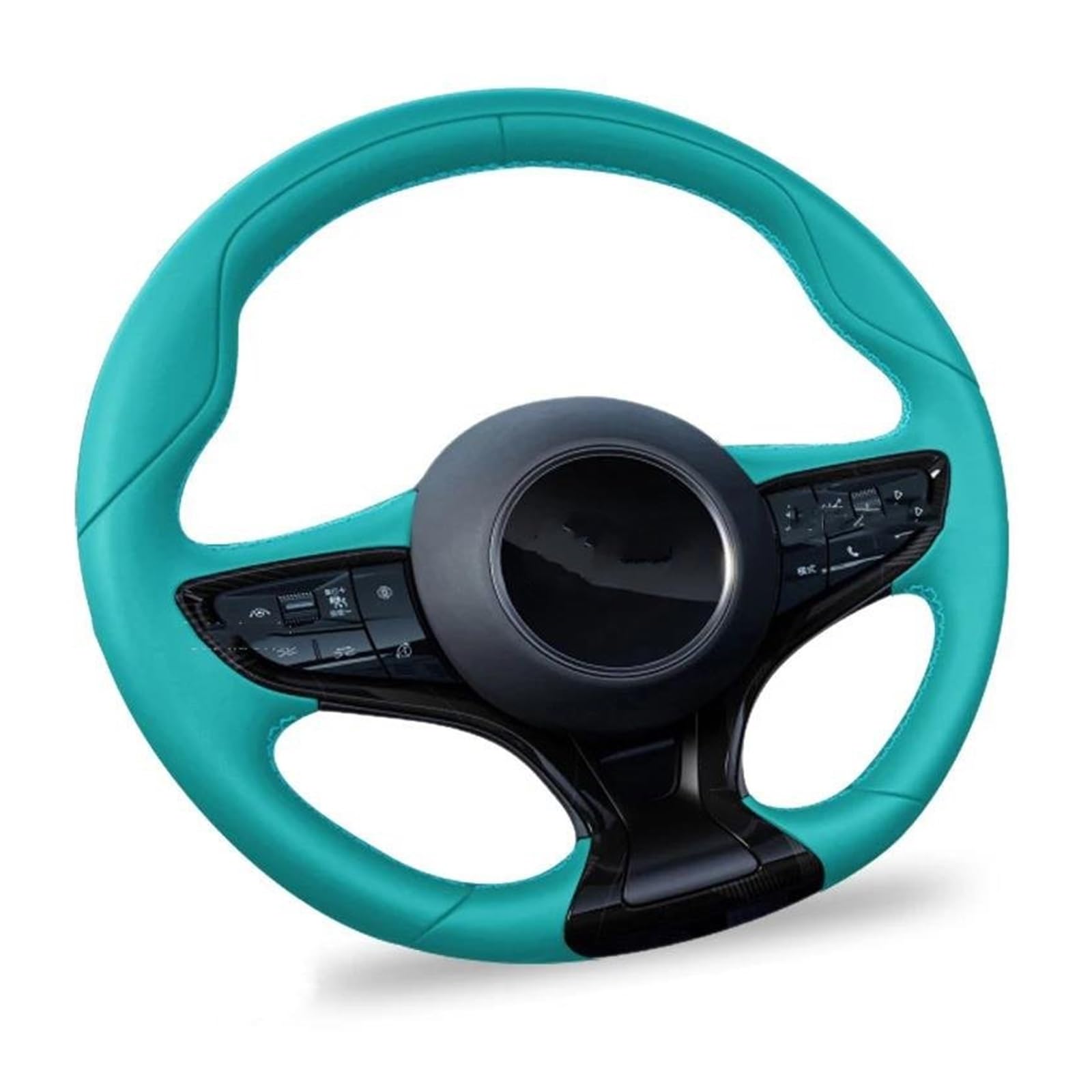 Lenkradbezug Für BYD Für Seal 2022 2023 2024 Leder Auto Interior Wrap Hand Nähen Nähen Auto Lenkradbezug Lenkrad Schutzhülle(7)