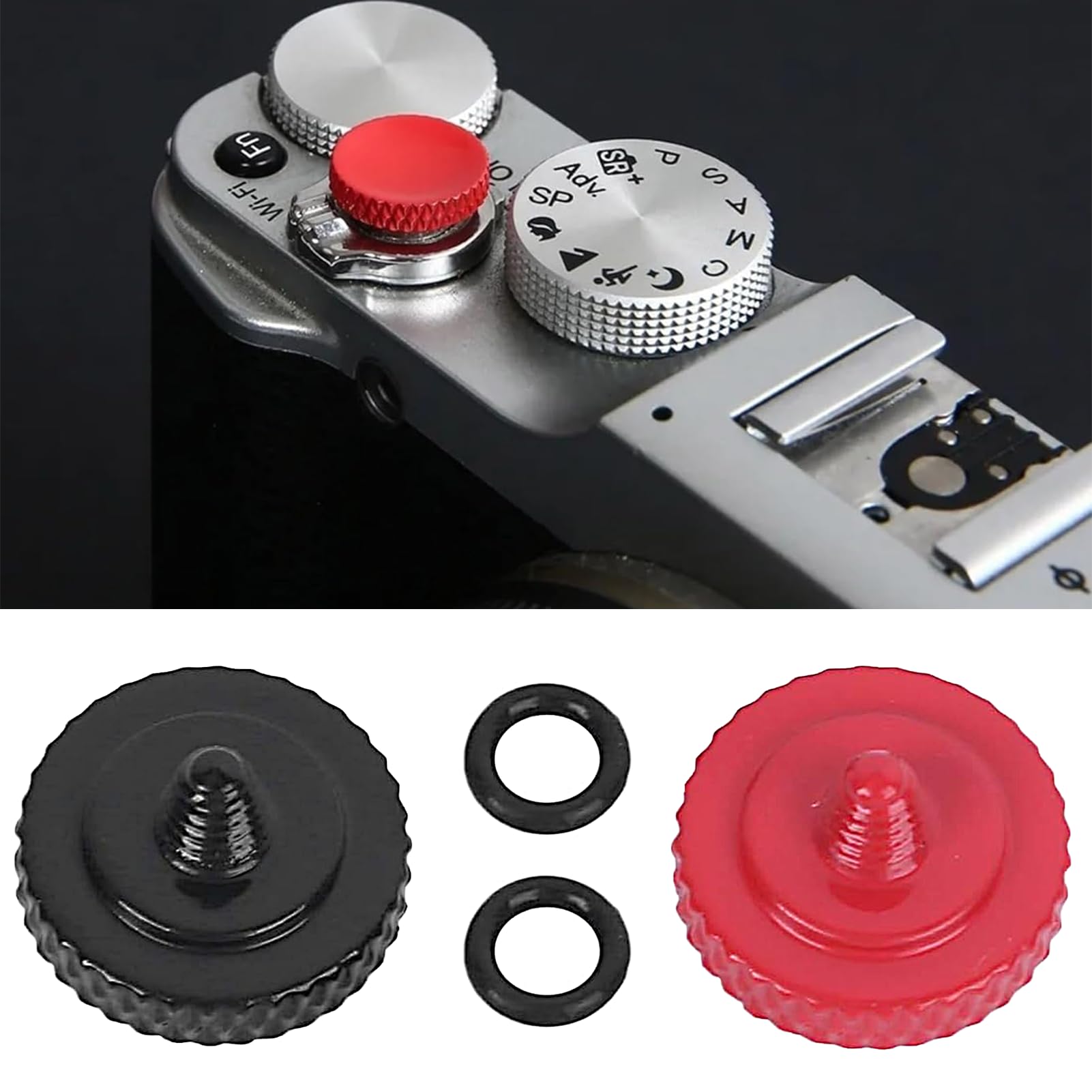 Lot De 4 Boutons D'obturateur En Laiton - Pour Fujifilm, Canon, Nikon, Leica Et Autres, Déclencheur Souple, Filetage Standard
