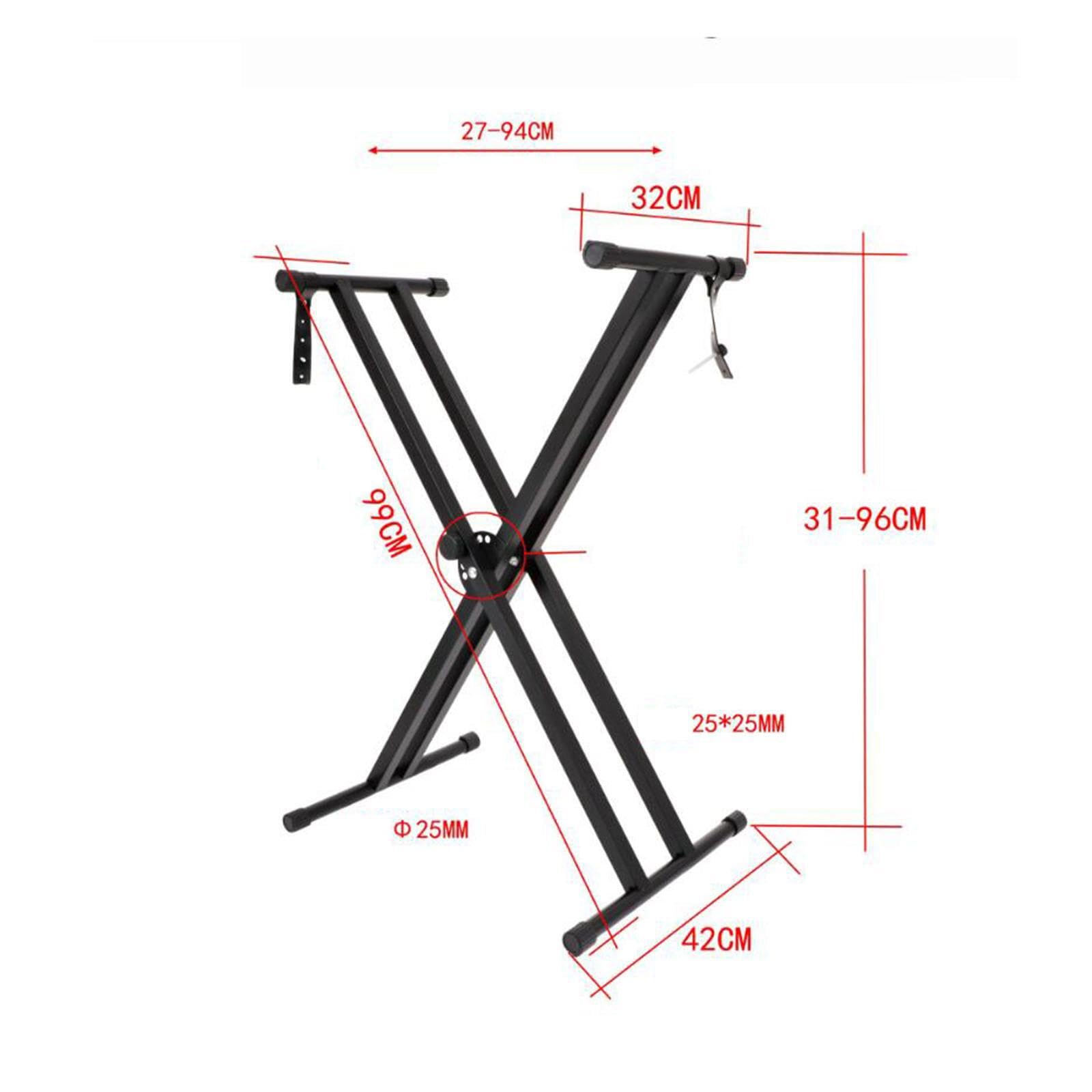 Soporte universal para teclado de piano, altura ajustable, plegable, de metal, para músicos de todos los niveles, tanto aficionados profesionales. Estante plegable