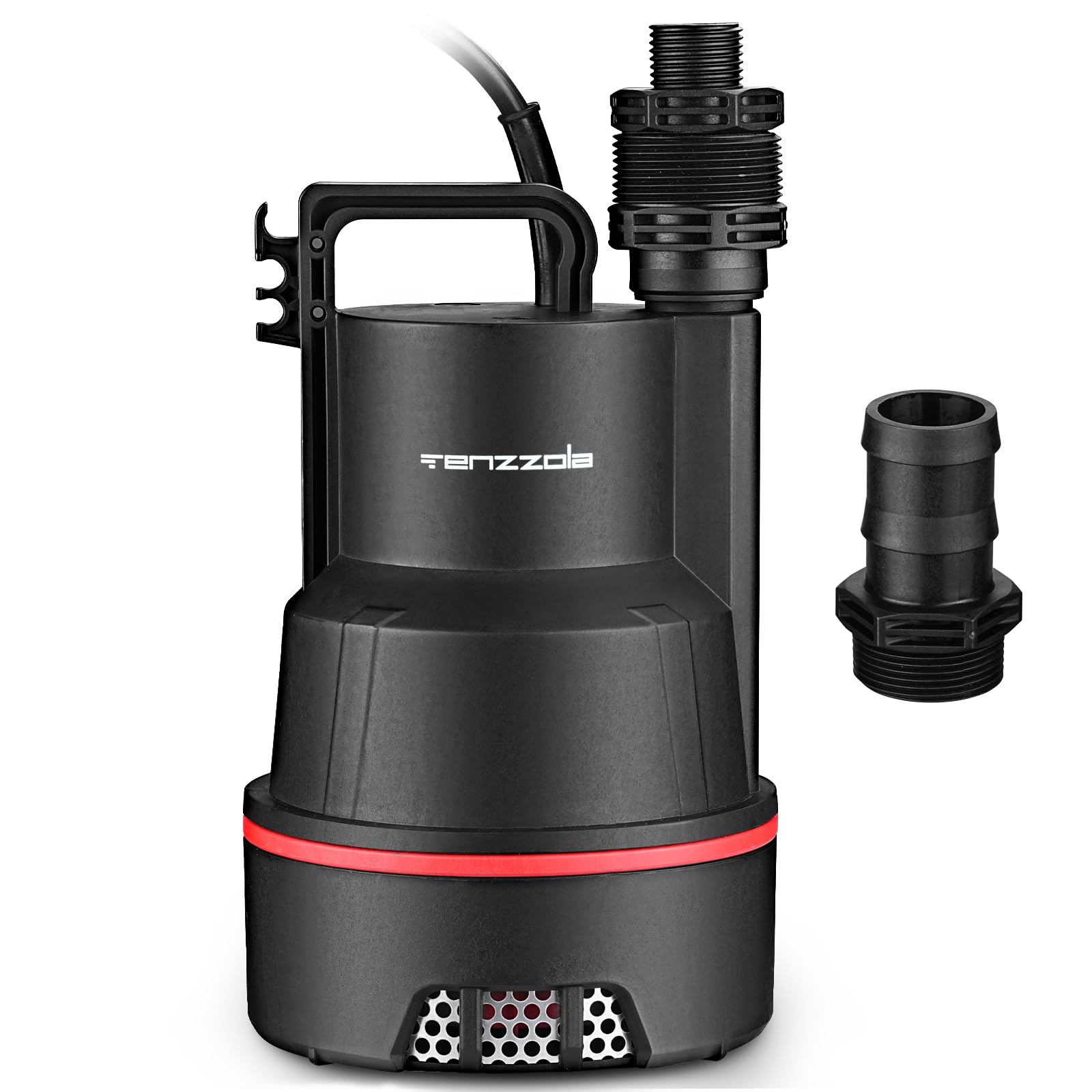 Photo 1 of Tenzzola Sump Pump Submersible Utility Water Pump Thermoplastic Portable Electric Water Removal Transfer Pump with 16.4FT Cord for Swimming Pool Basement Garden Pond Tubs Draining, 1/4 HP