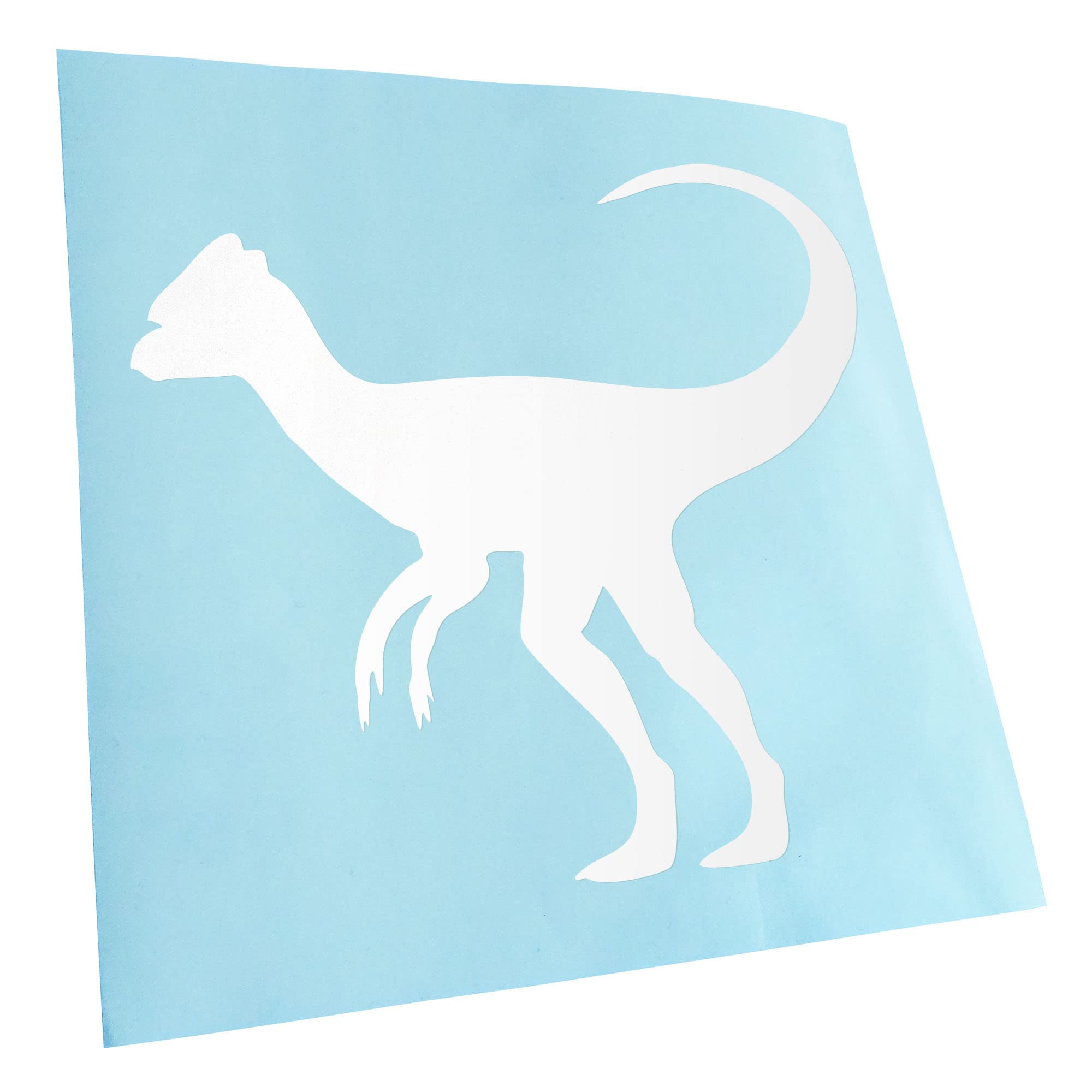 Kiwistar - Car Sticker - White - 30 x 27 cm Dinosaur Herbivore Sticker for Car, Laptop, Bicycle, Truck, Motorcycle, Multicoloured JDM Decal Racing