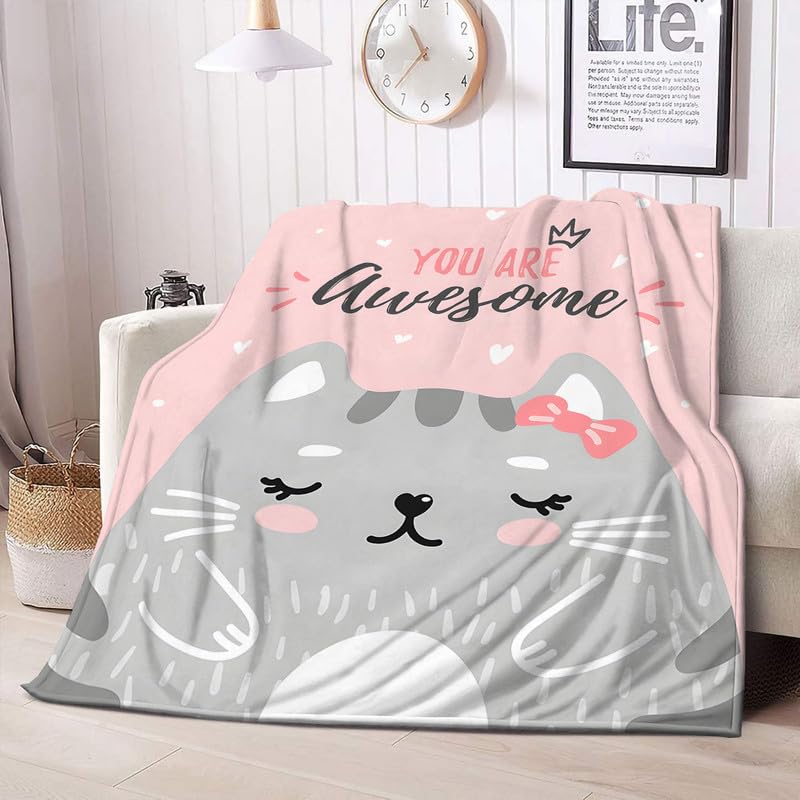 Coperta Morbida Per Gatti - Tema Gatto, Leggera E Calda, 122x152 Cm