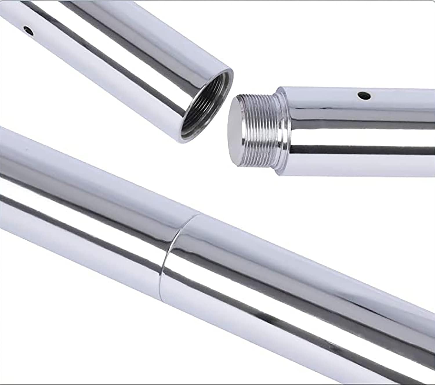 RegiisJoy 9.85 inch Dance Pole Extension fits Diameter 45mm Stripper Pole Stainless Steel Chrome Dancing Pole Accessories with Solid Joints : Sports & Outdoors