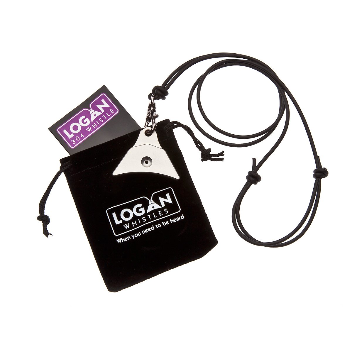 Logan Sifflet en Acier Inoxydable 304 et Cordon en Cuir