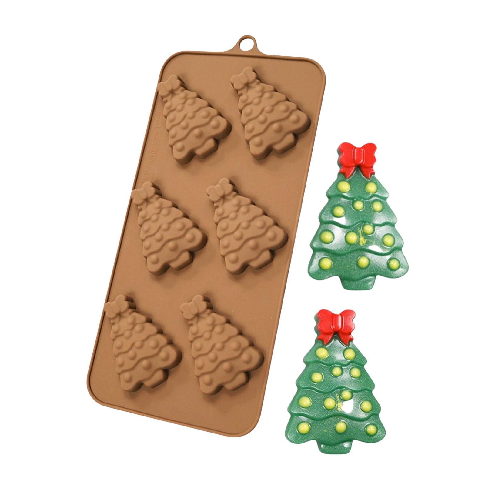 Tsophreniq Holiday Themed Silicone Molds for Chocolate Making High Temperatures Resistant Candy Dessert Bakewares Nonstick Baking Mold