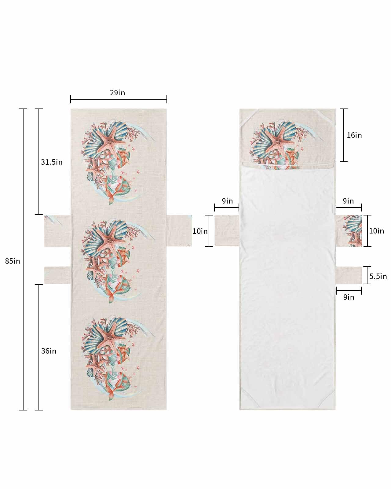 Summer Coastal Beach Lounge Chair Towel Cover, Soft Chaise Lounge Towel with Side Pockets Patio Pool Chairs Cover for Beach/Pool Sunbathing 29x85 Beach Nautical Starfish Gnomes Rustic