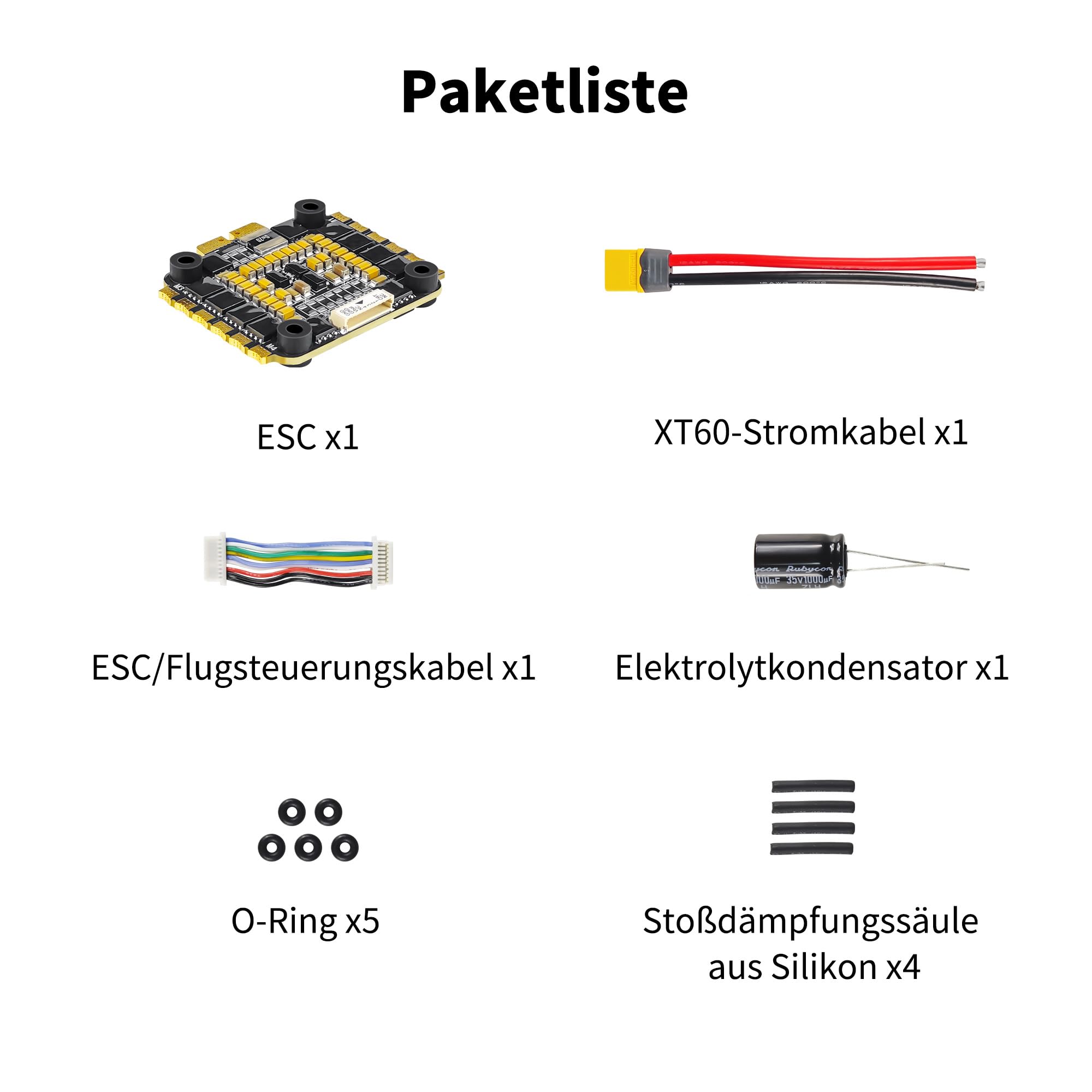 Radiolink Flycolor 55A ESC 4 in 1 regolatore elettronico di velocità 3-6S per FPV Drone Multirotor