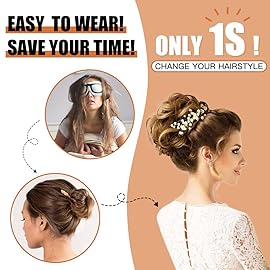 HMD Tousled Updo Messy Bun Hair Piece Hair Extension Ponytail With Elastic Rubber Band Updo Bun Synthetic Hairpieces for Women