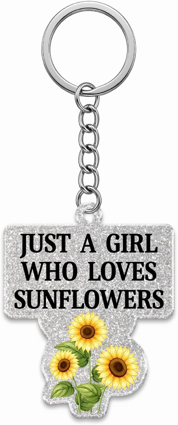 Sunflower Keychain Gifts for Flower Lovers, Sunflower Gifts for Women Girls