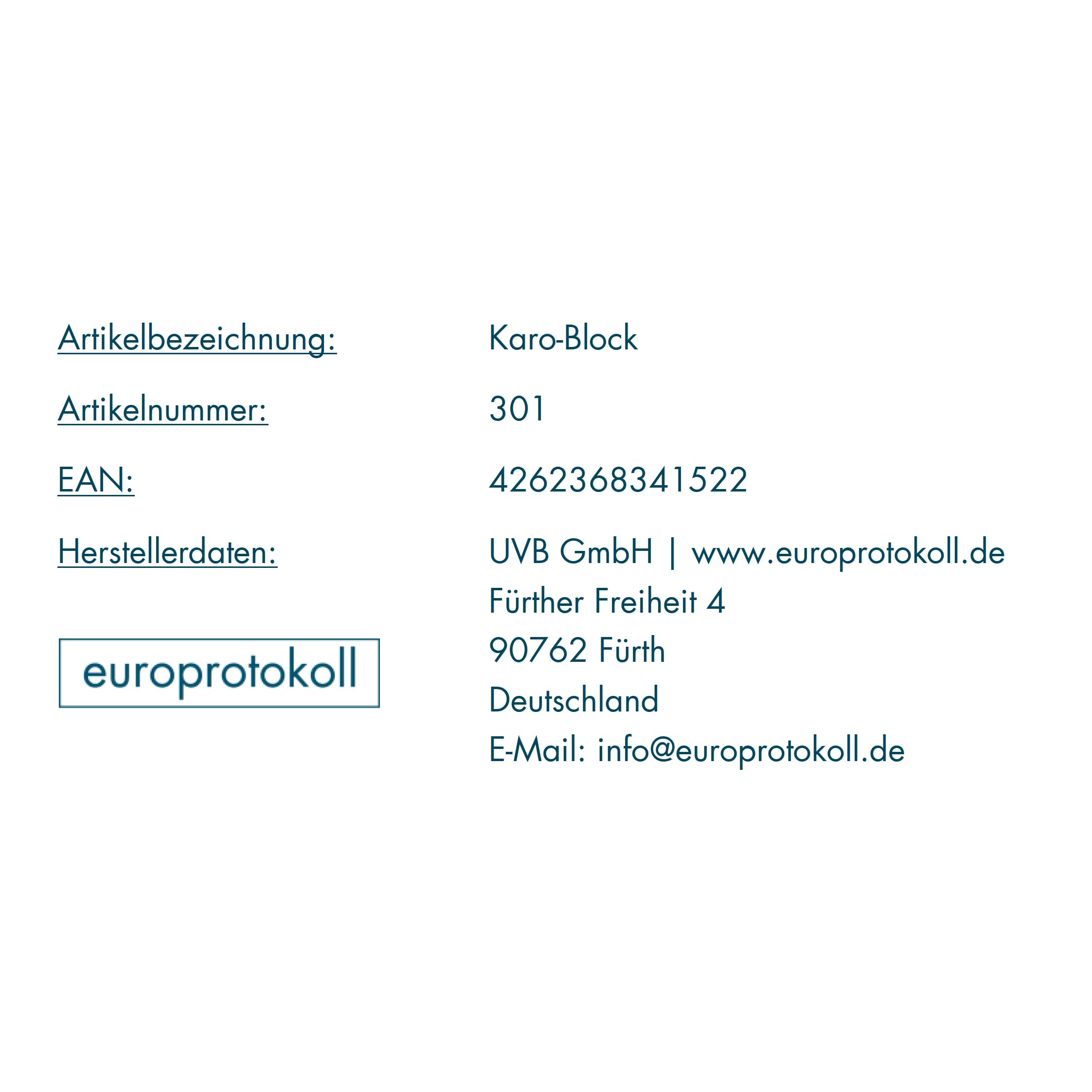 europrotokoll Karo-Durchschreibeblock, 3-fach selbstdurchschreibend, DIN A4, weiß, kariert (5er Set)