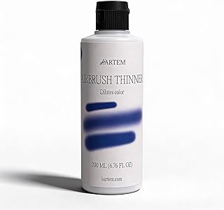 Hartem - Airbrush Thinner 200 ml (6.76 Fl Oz), Airbrush Paint Thinner with Anti-Spill Cap | Thins Paints, Increases Fluency and Delays Drying Inside the Airbrush