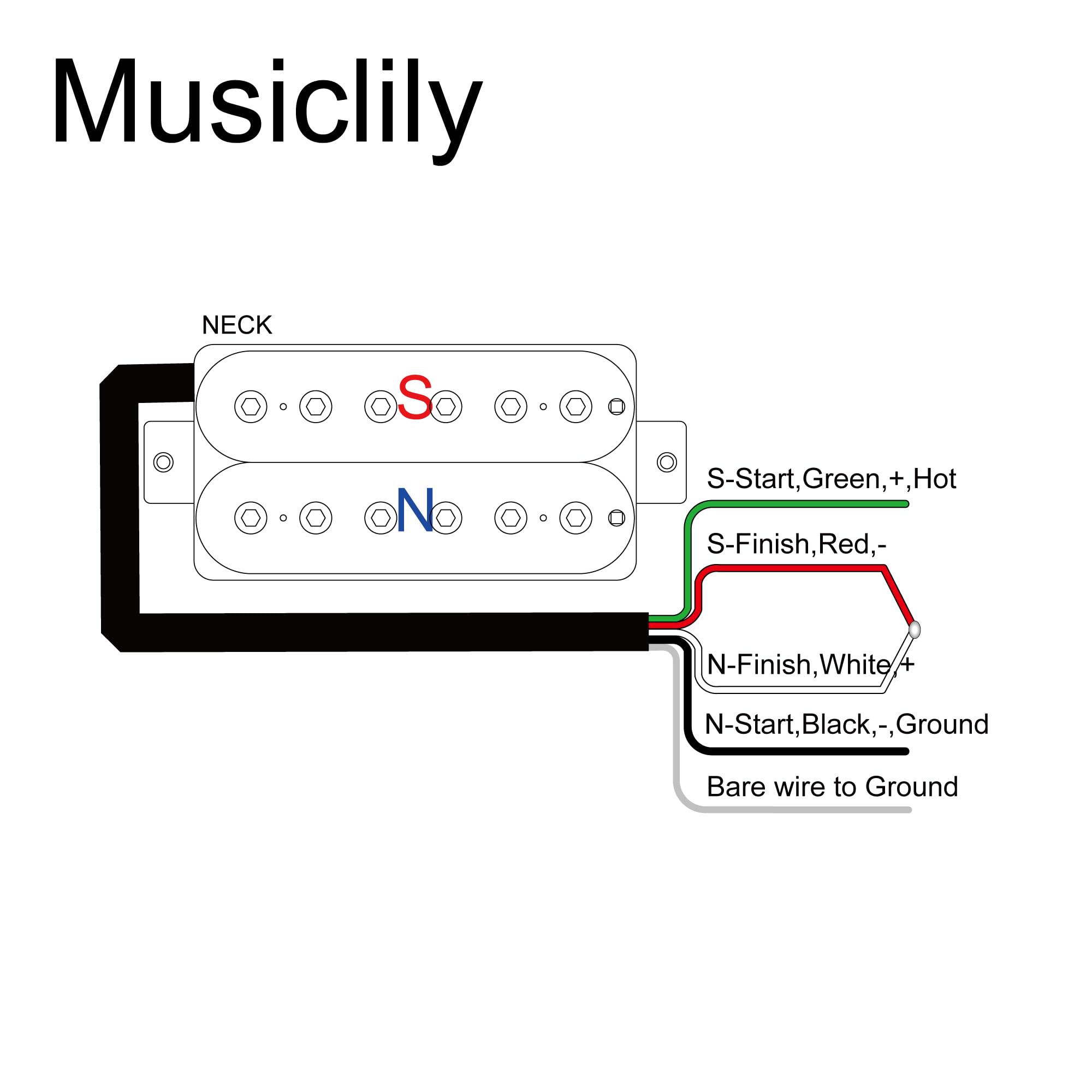 Amazon.co.jp: Musiclily Pro HH-HEXA アルニコ5 カバーなし 調整可能