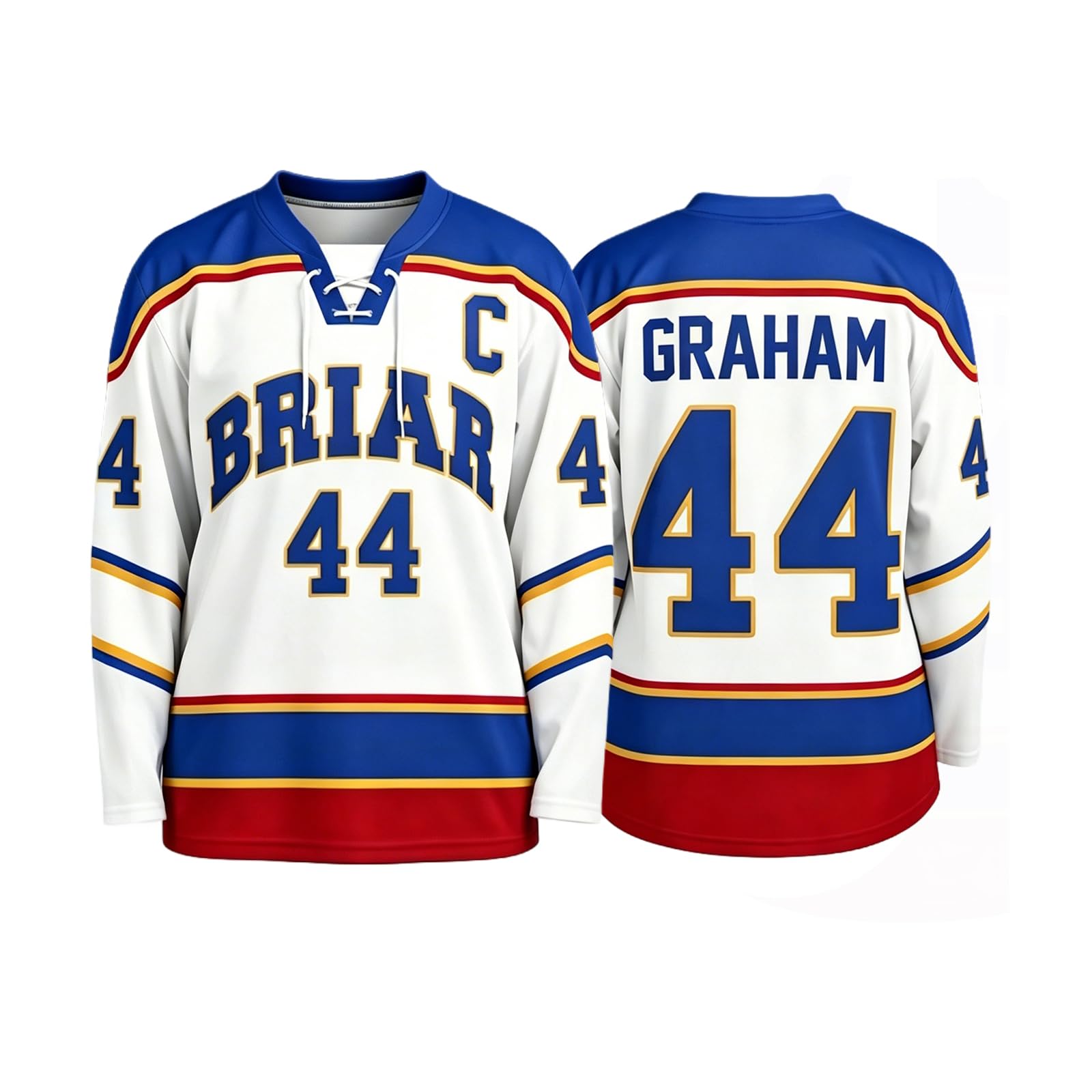 Off-Campus Merch Jersey V-Neck Sports T-Shirt for Men and Women, Ice Hockey Fan Shirt Graham 44 / Logan 22 / Tucker 46 / Di Laurentis 66, Briar-u Merch Shirt, L — image 1