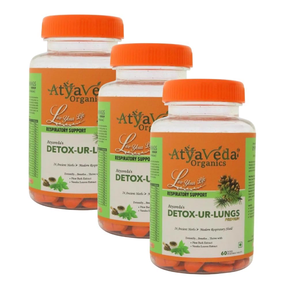 Atyaveda Detox-Ur-Lungs Premium | Ayurvedic Lung Detox Supplement with Pine Bark, Grape Seed & Vasaka | Advanced 26 Herbal... - Review, Price and Buying Guide