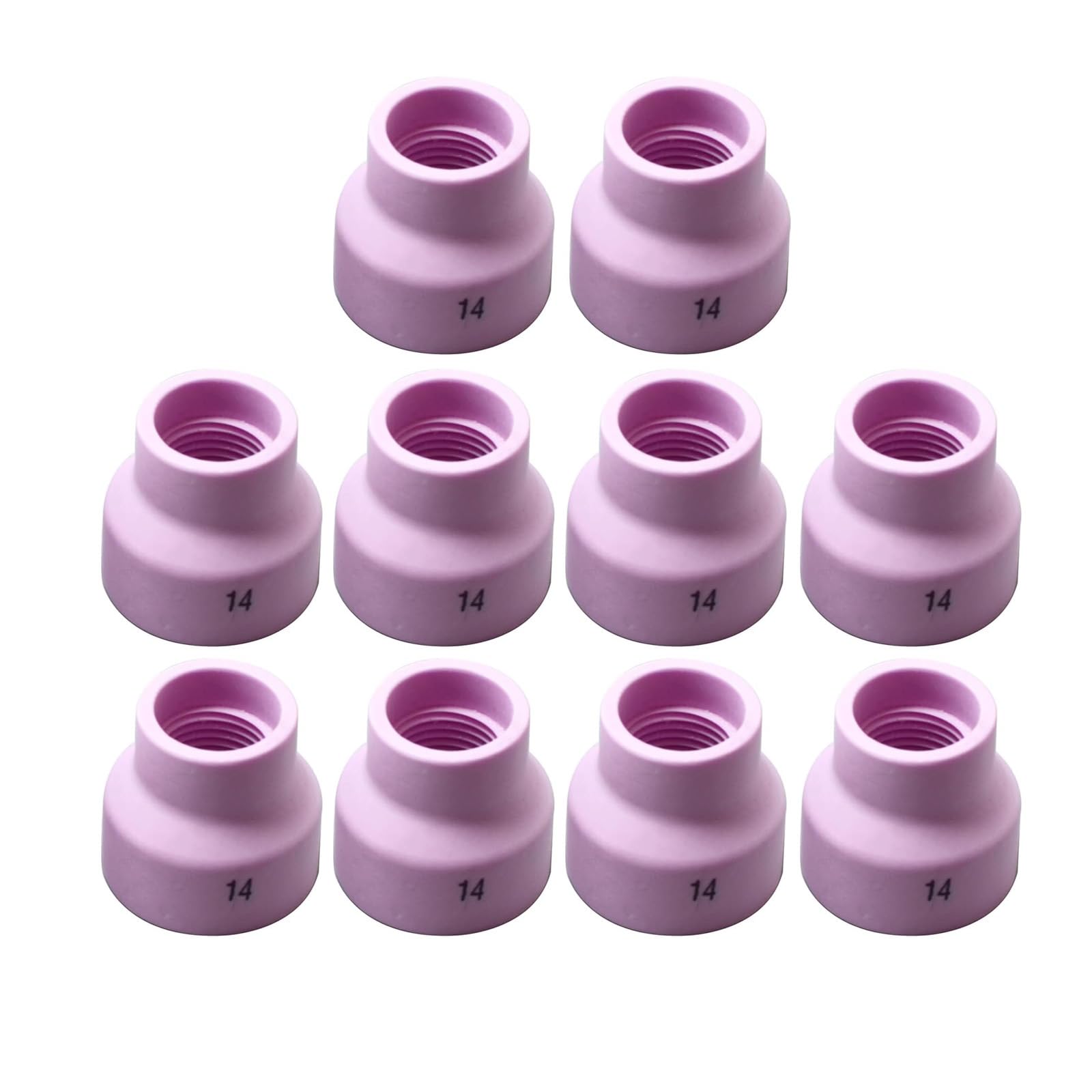 RIVERWELD TIG Alumina Nozzles Ceramic Cups Champagne R Type 53NACN 14# 9/16" 14.0mm for PTA DB SR WP 9 20 17 18 26 TIG Welding Torches Pack of 10
