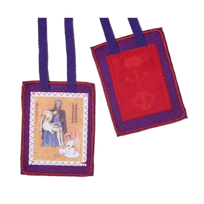 Buy Wool Scapulars Catholic Purple Scapular of Benediction and
