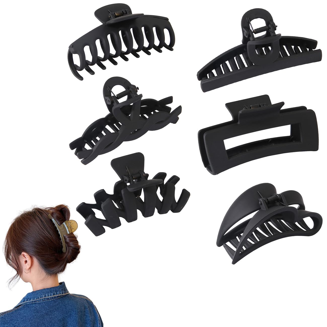 Traziewell Large Hair Claw Clips Non Slip Claws Clip Headgear for Women Girls Thick Hair, 1420
