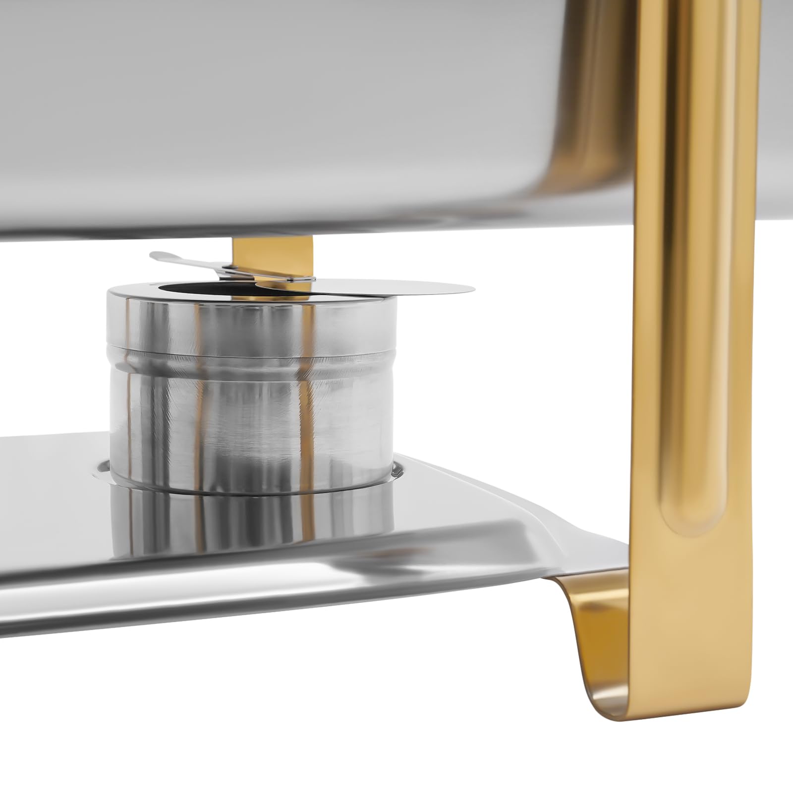 9L scaldavivande Chafing Dish, in acciaio inox con coperchio, grande vasca per l'acqua e 2 supporti per combustibile, per catering, buffet e feste