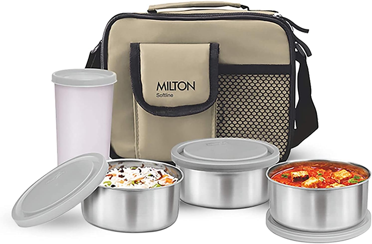 Milton steel lunch box with bag Clearance