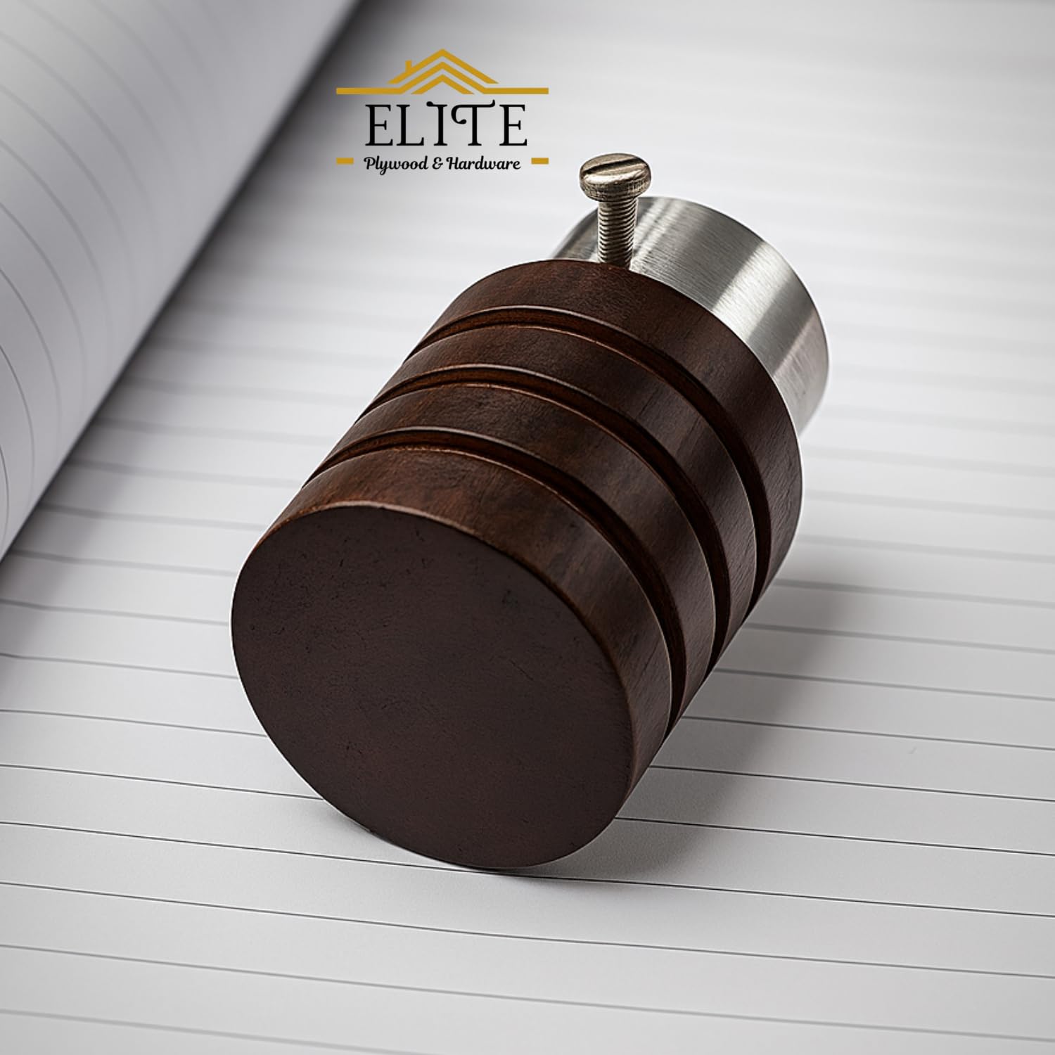 Elite Premium Wooden Curtain End Cap – Elegant Decorative Rod Finial for Window Drapes, Smooth Finish, Durable & Stylish, Perfect for Home & Office Décor (Big Round, Wooden/, Medium/) 1