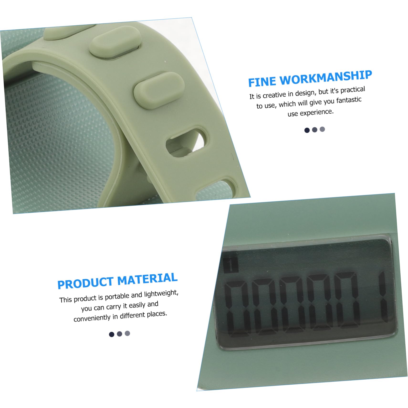 TOYANDONA Electronic Finger Counter Mini Hands Manual Clicker Rechargeable Silicone Lap Counter Toy Pedometer