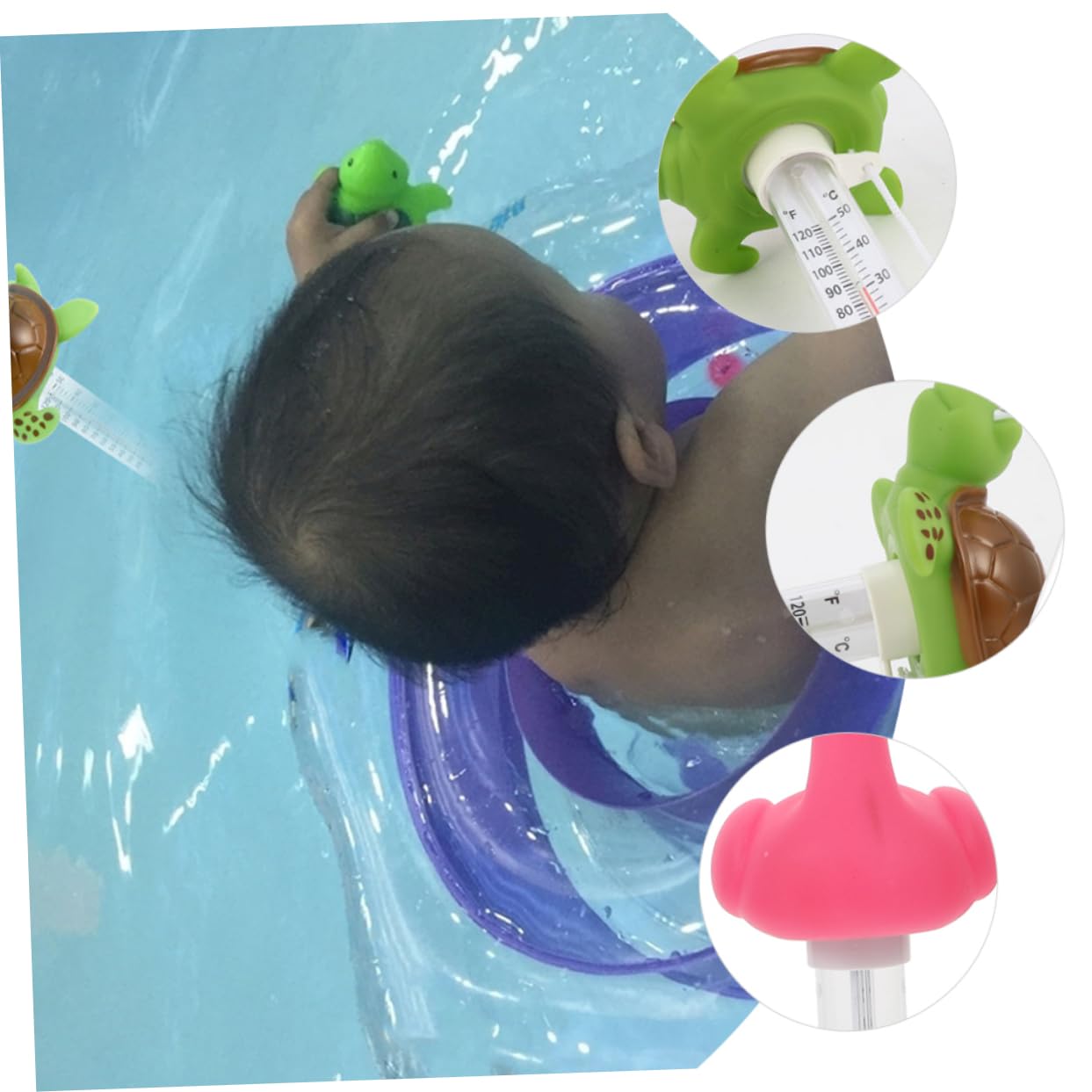 TOYANDONA 2 Set Termometro Per L'acqua in Fenicottero Piscina Galleggiante Termometro Spa Per Vasca Idromassaggio Acqua Vasca Della Piscina Plastica 2 Pezzi*2