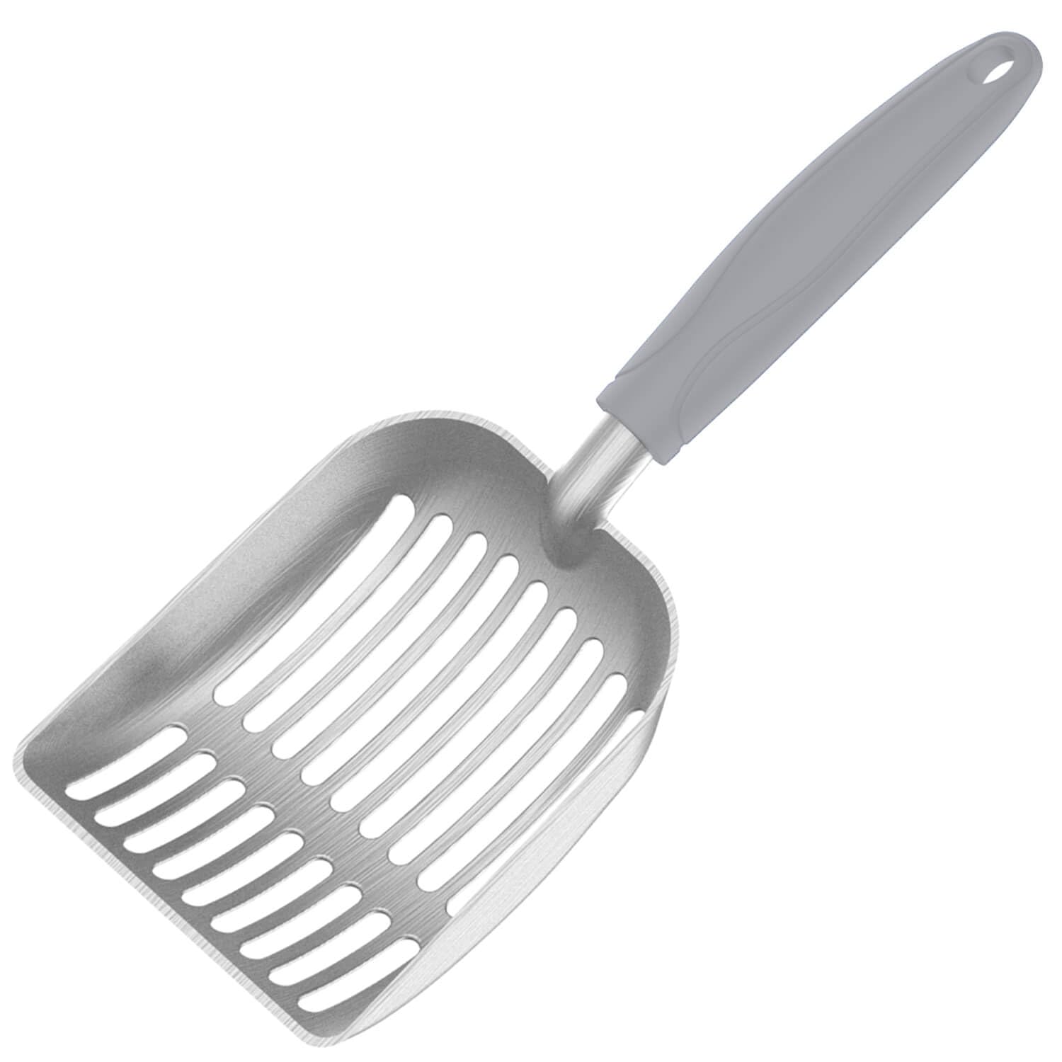 Frxat Cat Litter Scoop, Kitty Metal Scooper, Aluminum Alloy Sifter, Kitten Pooper Lifter, Deep Shovel, Long Handle, Poop Sifting, Durable, Heavy Duty,