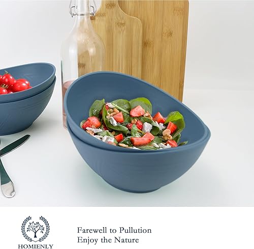 Miniatura 3 de Homienly Juego de cuencos de paja de trigo de 6 a 60 onzas, cuencos grandes para cereales, aptos para microondas y lavavajillas, juegos de tazones