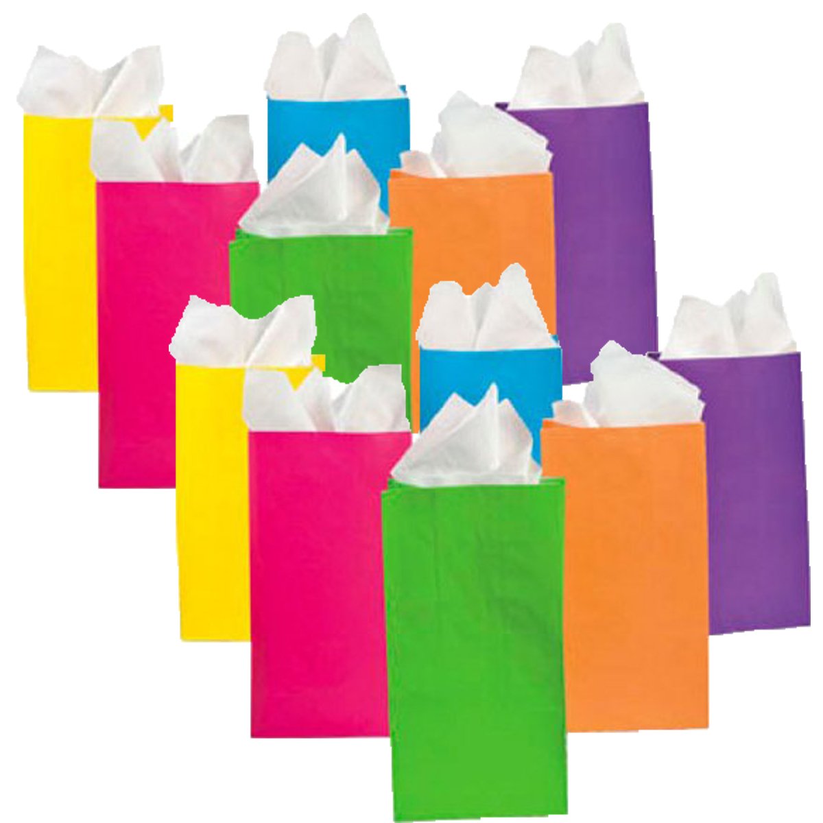 Fun Express Inc. Paper Neon Gift Bags - Neon Multi 43398-12625