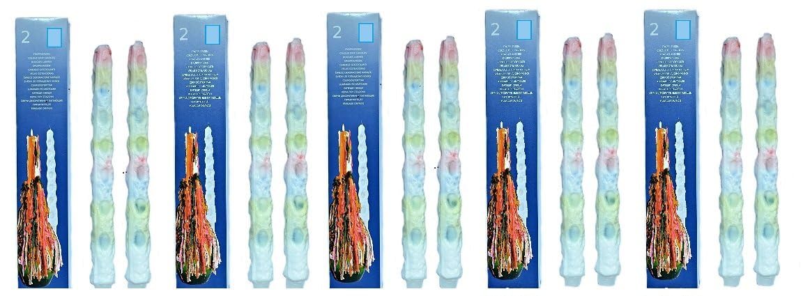 Hillfield Multicolor 10 Coloured Drip Candles