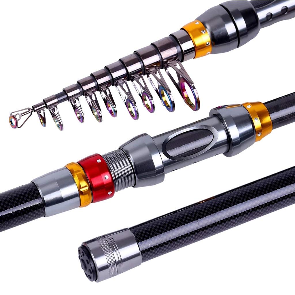 WPYYI Spinning Fishing Telescopic Rod 1.8m3.6m Carbon Fiber Fishing