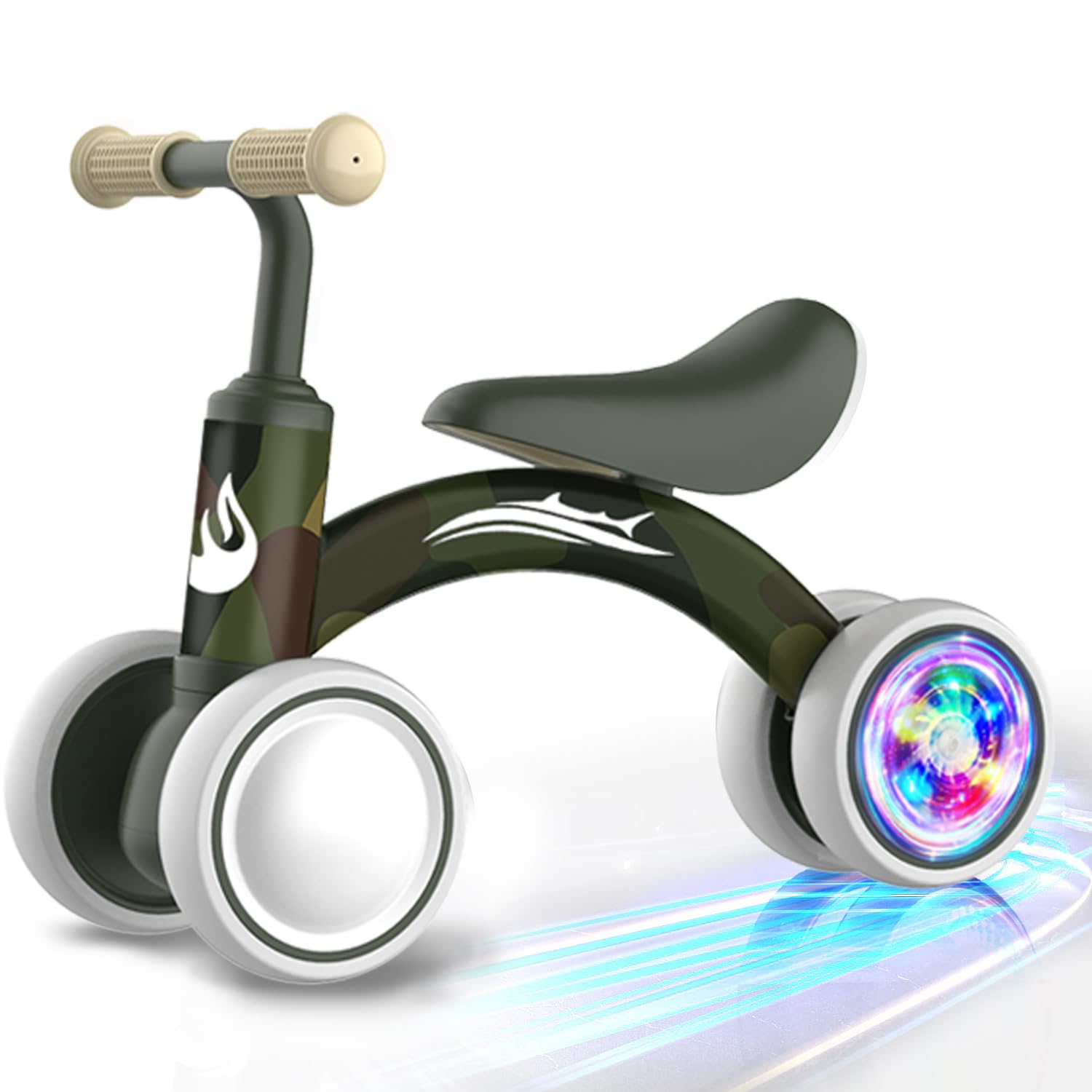 Gamfeiny Colorful Lighting Baby Balance Bike Toys for 1 Year Old Boy Girl Gifts, 10-36 Month Toddler Balance Bike, No Pedal 4 Silence Wheels &amp; Soft Seat First Riding on Toys, 1st Birthday Gifts